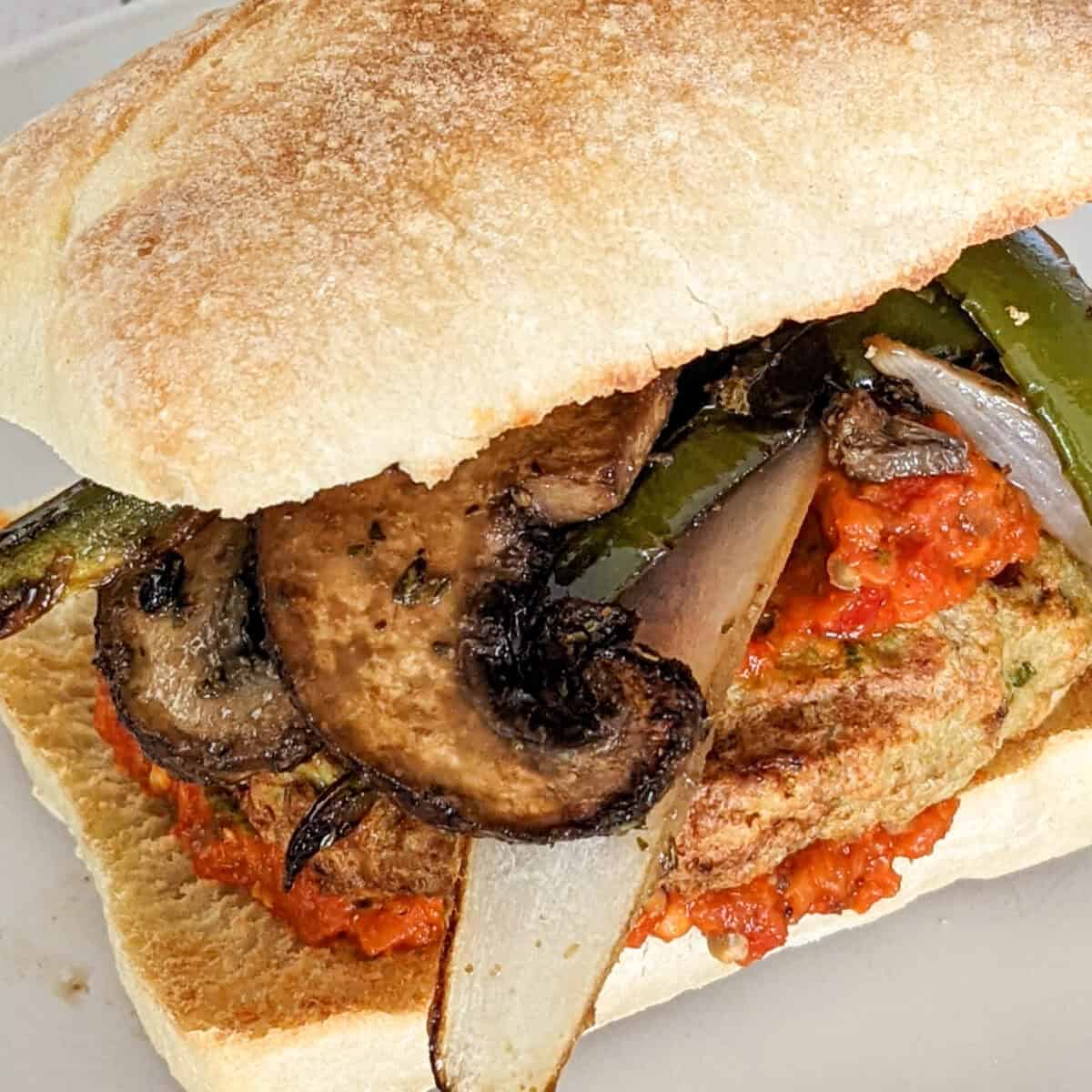 Spicy Chicken Burger with Harissa Eggplant Sauce - Just Maika Cooking